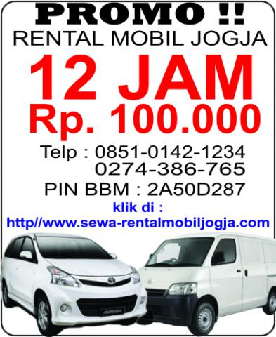 Rental Mobil Jogja Paket Lebaran Harga Mahasiswa Lepas 